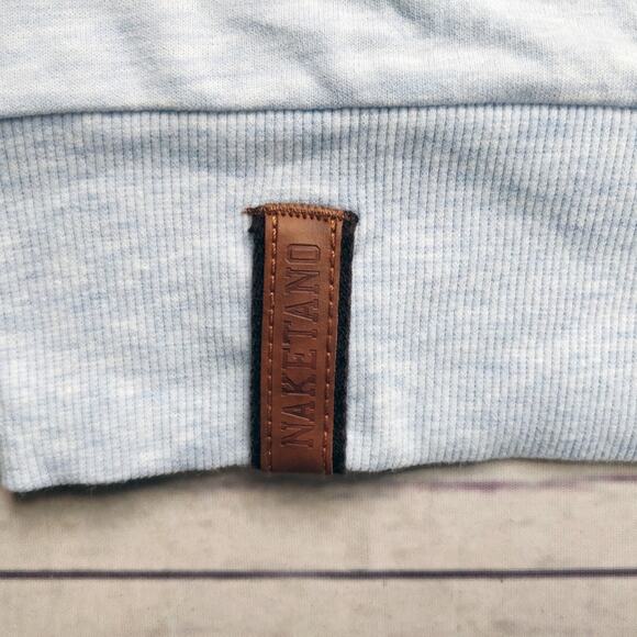 NWT NAKETANO Analbella Dropped Shoulder Sweatshirt Light Blue XL - Picture 4 of 7